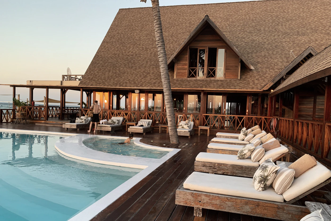 Hotel resort pool and rooms